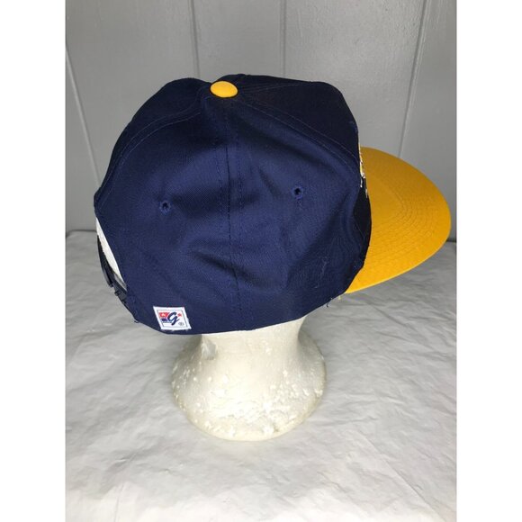 Vintage West Virginia Mountaineers Hat Cap Snapback WVU Arch Blue The Game - Picture 2 of 7